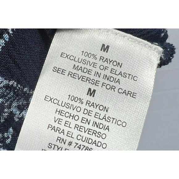 Bila Women's Maxi Dress Size Medium Blue Floral Sleeveless Boho Handkerchief Hem - Picture 6 of 9